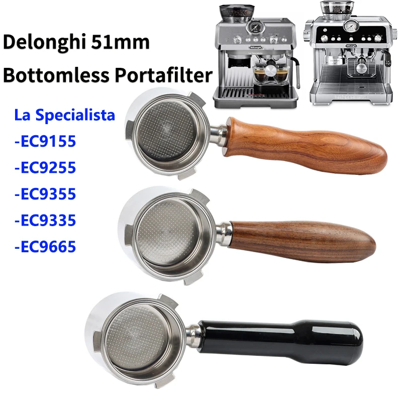 DeLonghi 51 mm káva bez držiaka filtra bez držiaka filtra pre delonghi la špecialista 9155 9255 9355 9665 9865 kávovar