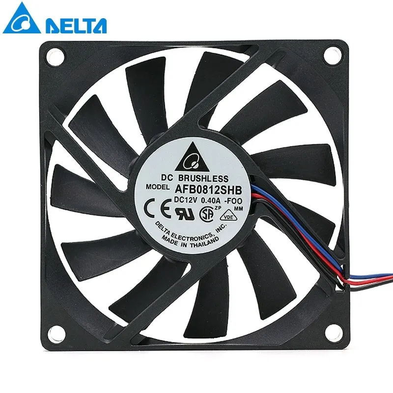 Delta AFB0812SHB 80*80*15 mm 80 mm 8015 12V 0,40A 3Wire Cool Cooler Cooling Ventici