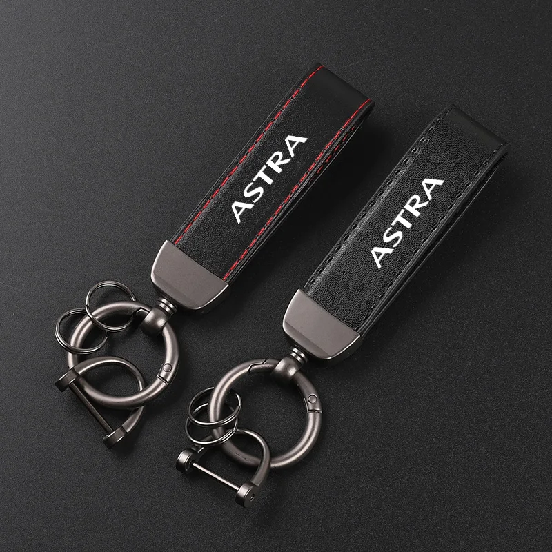Deluxe Leather Keychain s príveskom na odznak auta pre Opel Astra