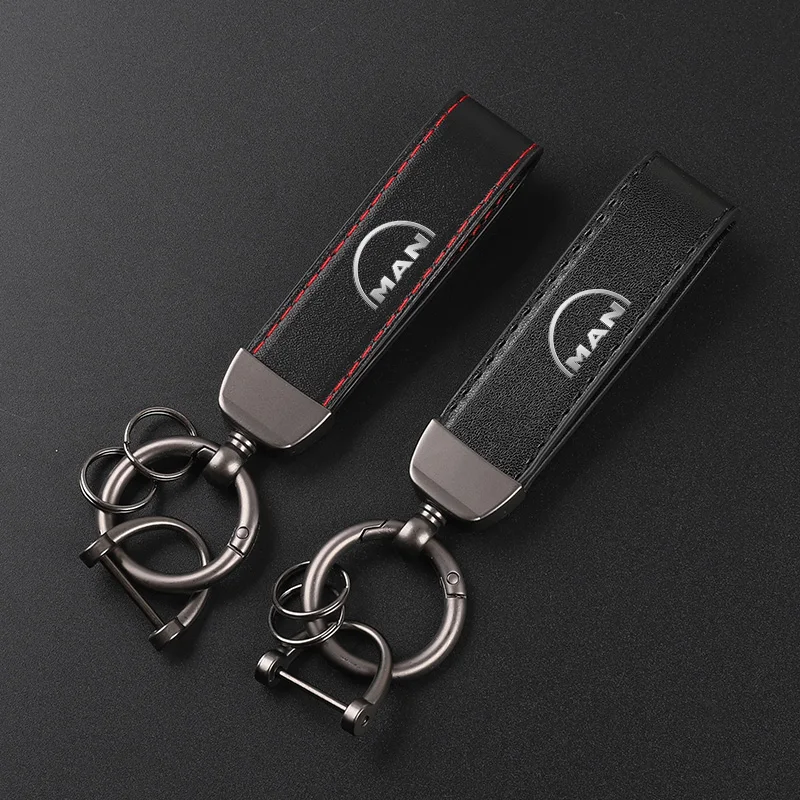 Deluxe Leather Keychain s príveskom na odznak auta pre človeka