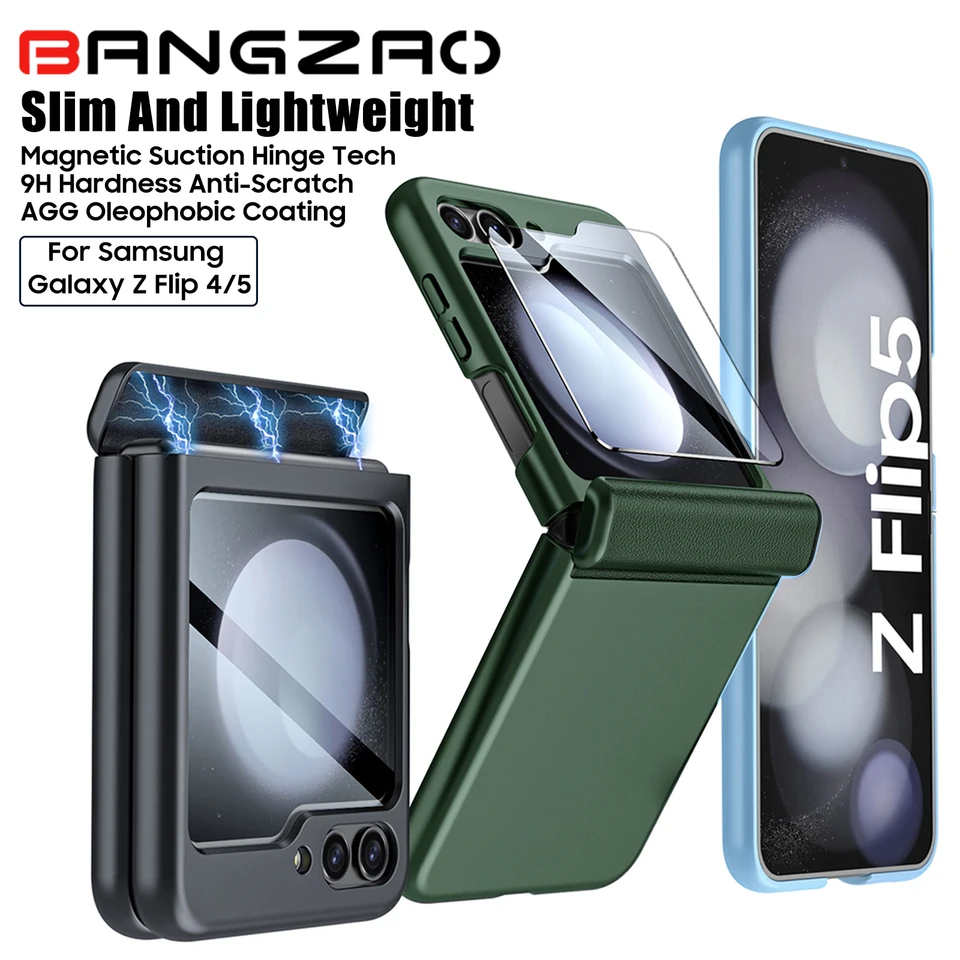 Deluxe Ochrana proti závesu Matt ultra tenký nekĺzavý nárazový puzdro pre Samsung Galaxy Z Flip 5 kompatibilný s bezdrôtovým nabíjačkou