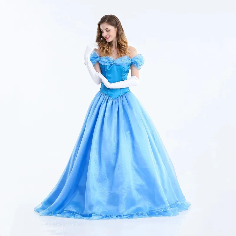 Deluxe pre dospelých Popoluška kostým ženy luxusné šaty loptičky halloween princezná rola rola Play Carnival Sexy Party SD50589