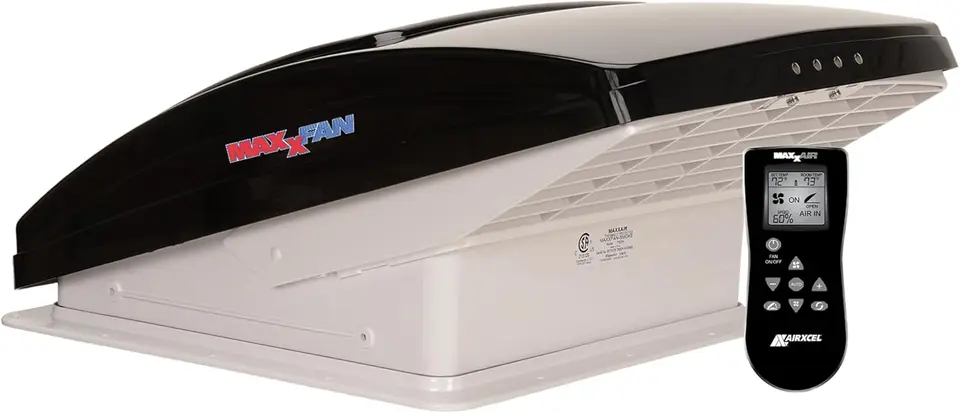 Deluxe Vent, ventilátor a vetranie pokrývajúce všetko v jednom-výkonný 10-stupňový reverzibilný ventilátor s termostatom, vstavaný dažďový obal, vzdialený kontra