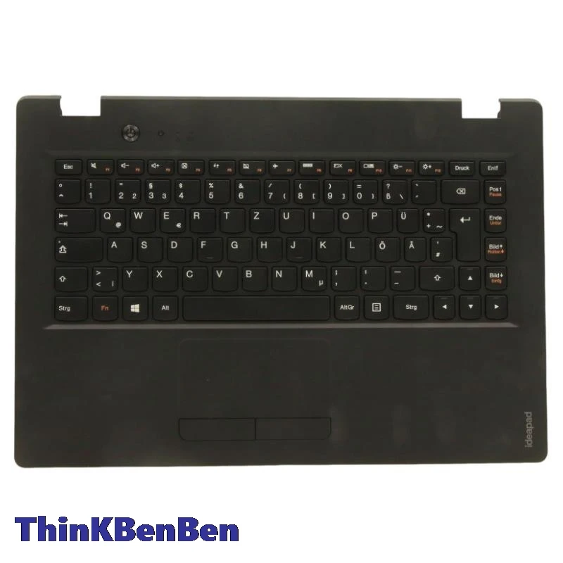 Deme German Black Keyboard Horná puzdro Palmrest Shell Cover pre Lenovo IdeaPad 100s 14 14br 5cb0k65017
