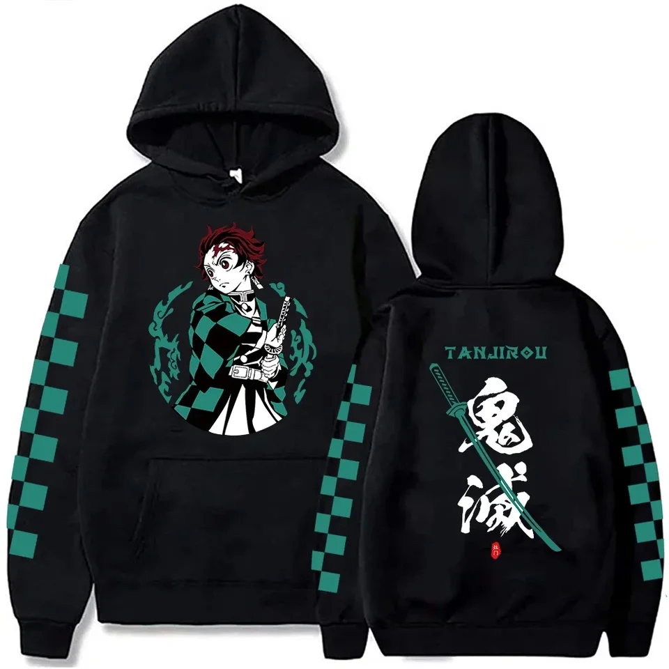 Demon Slayer Japan Anime Plus veľkosť mikiny Tanjiro Kamado Muži ženy Mikiny y2k harajuku unisex príležitostné pullover