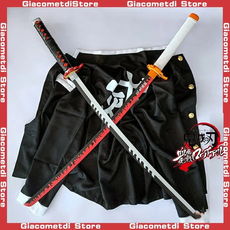Demon Slayer Katana 104cm Tanjirou Agatsuma Zenitsu Wood Sword Anime Cosplay rekvizity Drevené zbrane Model Kids Ninja Blade Gifts