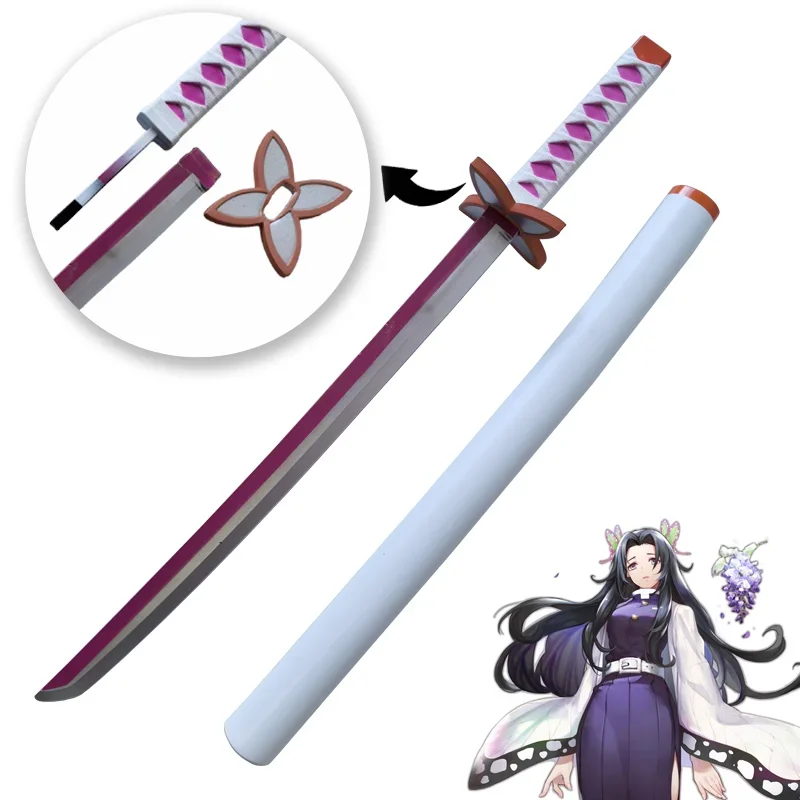 Demon Slayer Katana Sword Original Anime zhromaždený kozplay zbraň oranžová rengoku Kyoujurou Kochou Kanae Swords 72 cm