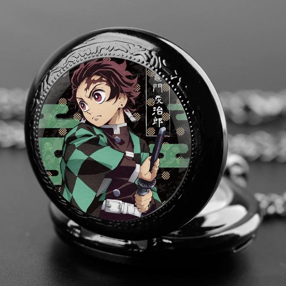Demon Slayer Kimetsu no Yaiba Kamado Tanjirou Quartz Pocket Watch Men Dám