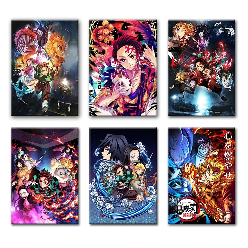 Demon Slayer plagát japonský anime kimetsu no yaiba plátno výtlačky maľba nástenné umelecké obrázky detská izba domáca stena dekorácia