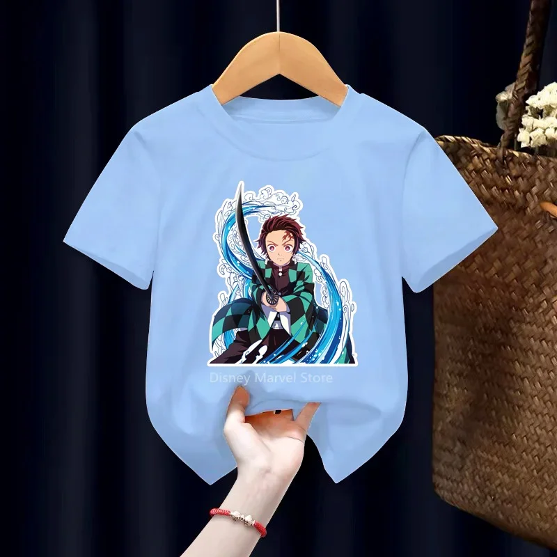 Demon Slayer T košele chlapci dievča Kimetsu no Yaiba Nezuko Trshirt Female Tanjirou Kamado Grafické tričko Anime manga tričko manga