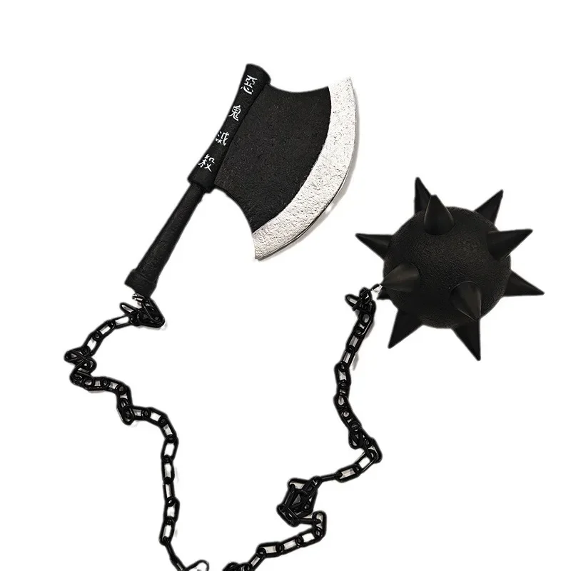Demon Slayer Weapon 100 cm Himejima Gyomei Nichirin Blade Anime Periférna pu Ax Meteor Hammer Weapon Model cosplay darčeky hračky