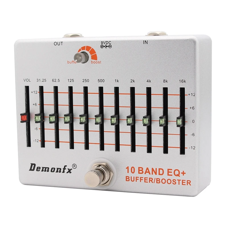 DemonFX 10 Band EQ+Bass Guitar Boost Buffer Effect Enctioner Buost Buffer Buffer