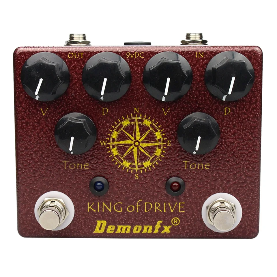 Demonfx King of Tone Overdrive Stomp Analóg založený na analógovom mužovi efektom King of Drive Guitar Effect Pedál Pedálové príslušenstvo