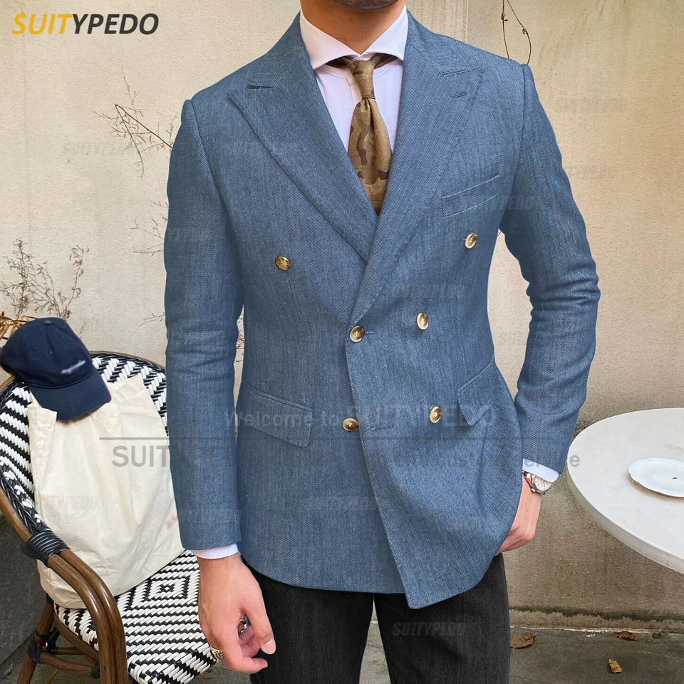 Denim Suit Men Slim Fit Casual Daily Actimit