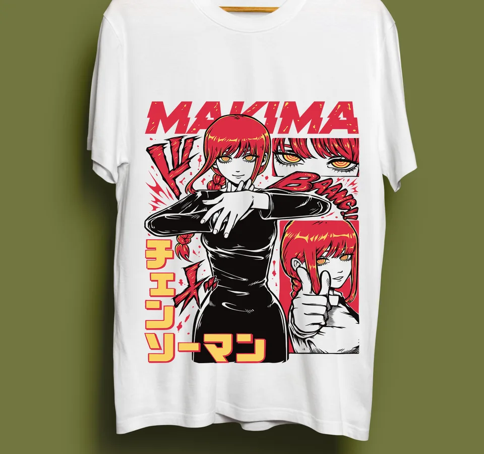 Denji & Makima Chainsaw Man Tričko Pochitaanime manga unisex tričko všetkých veľkostí