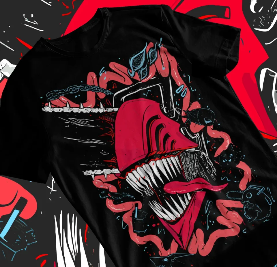 Denji tričko Chainsaw Man Pochita Makima unisex anime košeľa Soft Tee Všetky veľkosti