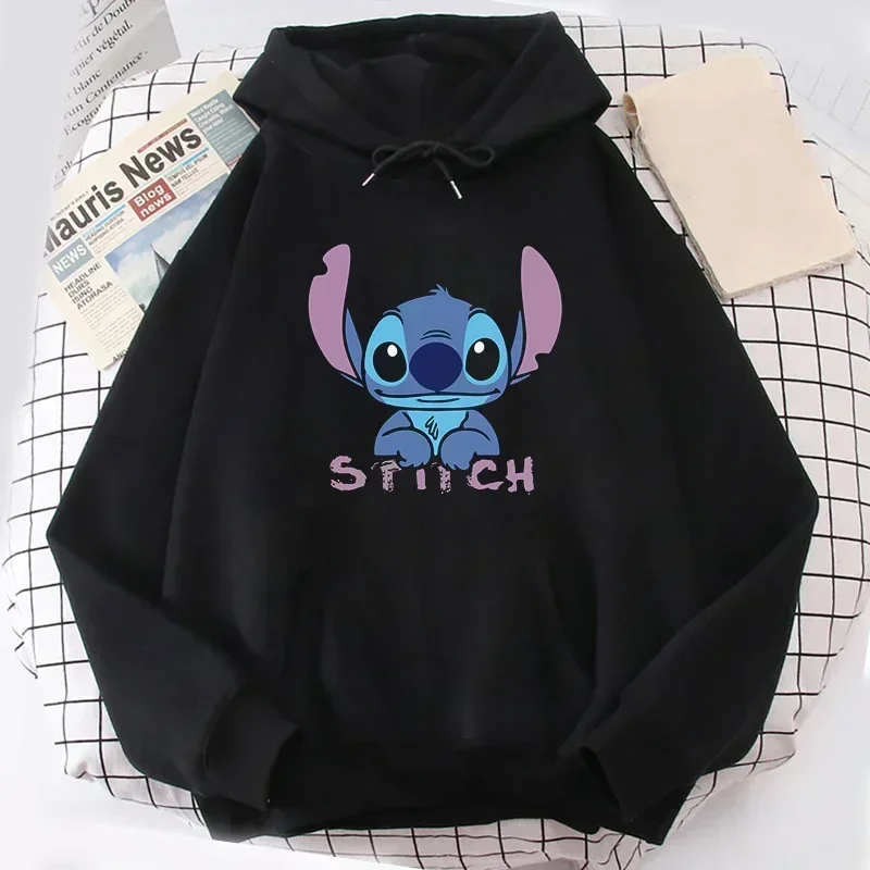 Denne tlačené šité mužské mikiny Disney Cartoon Creative Fashion Grafika Trendy Pohodlné jesenné zimné mužské mikiny