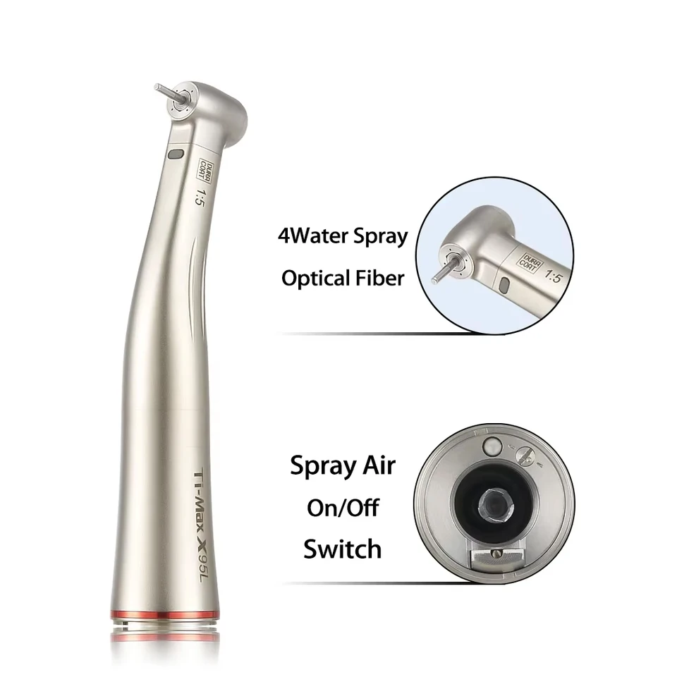 Dental 1: 5 Vysokorýchlostný násadec s prepínačom LED svetelného vzduchu ON/OFF UNGLE NSK TI Max