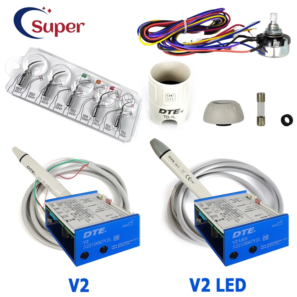 Dental DTE V2 V2LED Vstavané v ultrazvukovom škálovači HD-7H HD-7L ZAMIENENIE ZAMESTNENIA TIPS PRE DENTISTRY ČASOVANIE ZÁVEROVÝCH BIELINGOVÝCH NÁKLADOV