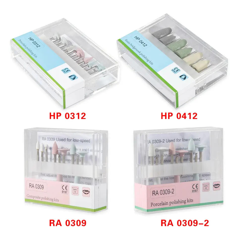 Dental RA/HP BURS Porcelánová kompozitná leštiaca súprava Vŕtačka Fit pomaly nízky rýchlosť uhol kontrastu Priamy kadík