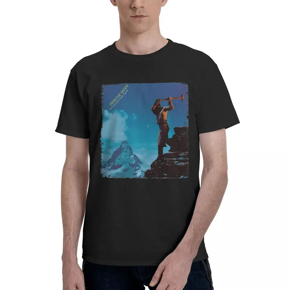 Depeche Cool Mode Hudobná skupina T tričká Pánske bavlnené neformálne tričko Crew Neck Tees s krátkym rukávom Tlač oblečenia