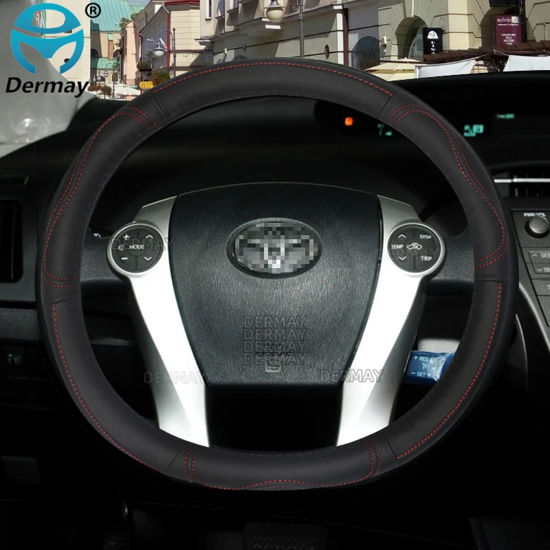Dermay Originálny kožený automat na volant pre volant pre Toyota Prius 30 20 Prime Prius v Prius C Vysoko kvalitné automatické doplnky