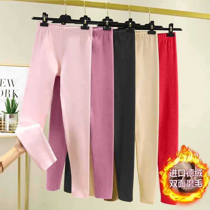 Derong Autumn Pants Ženy Nosia štíhle ženské nohavice ženské legíny Jeseň zima nová pridať kašmírové nohavice Teplé nohavice Dámy