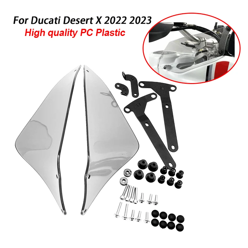 Desertx Motocyklové príslušenstvo bokom čelného skla panela vetra deflekto deflekto pre ducati púšť x Desertx 2022-2024