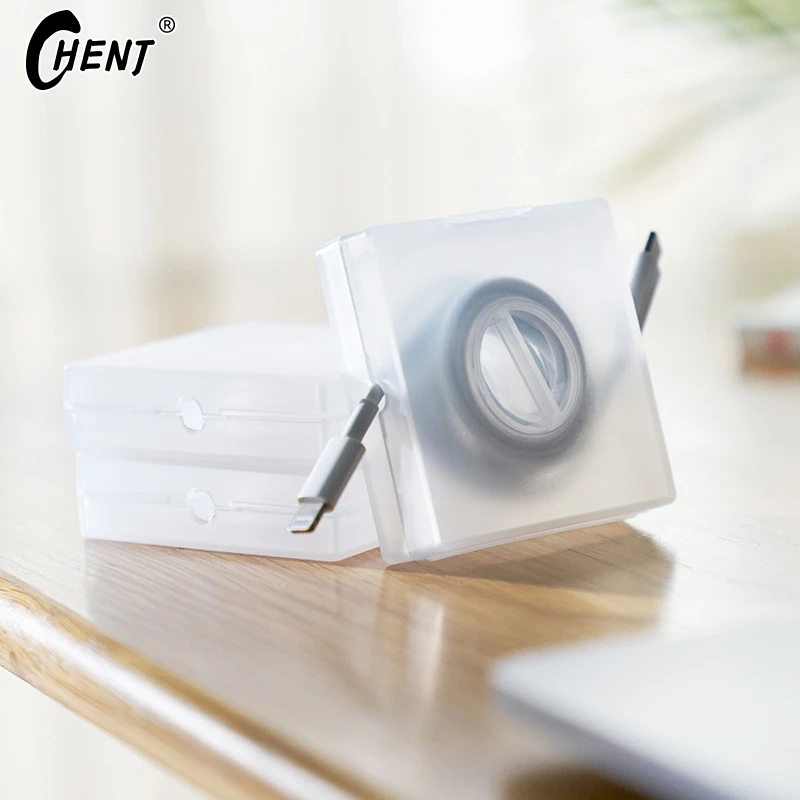 Desktop DustodoPusp Storage Nabíjačka Organizácia Priehľadná škatuľa Square Square Rotary Teleskopický dátový kábel ukladací box