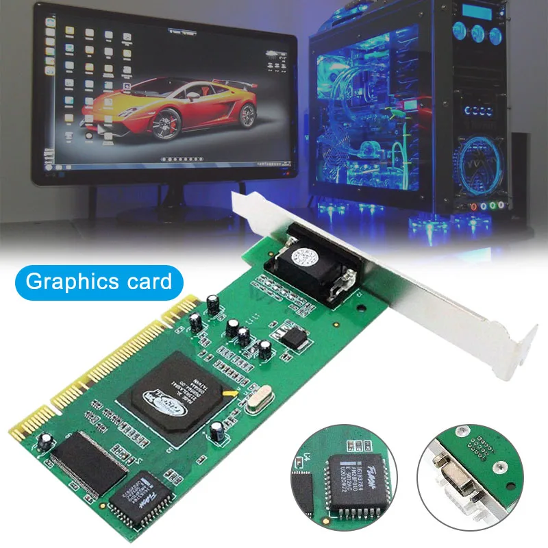 Desktop počítač CPI Graphics Card Ati RAGE XL 8MB VGA KNIKA 32BIT 600 MHz