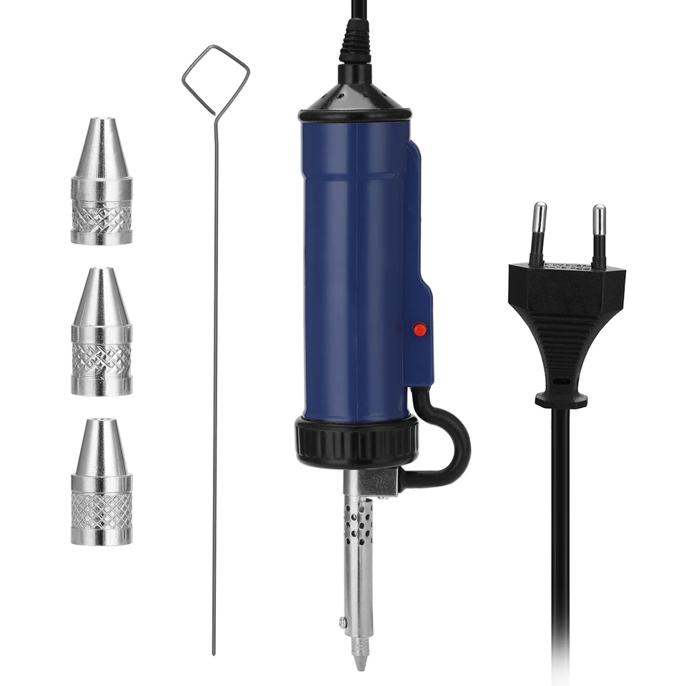 Desoldering sacie čerpadlo prísužné elektrické spájkovanie železné pero prerušenie pištole s 3 dýzovými zváracím nástrojom EU Plug 30W 220V