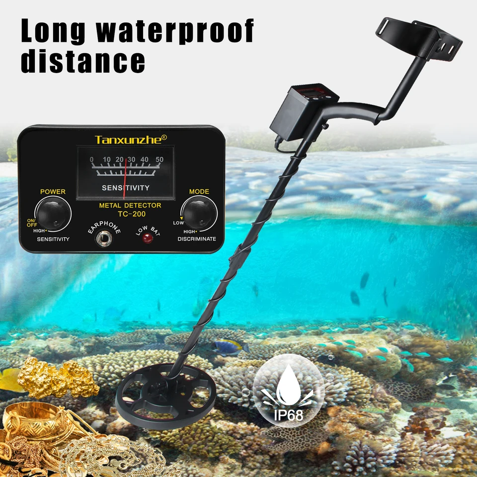 Detektor detektora kovov podzemná hĺbka Nastaviteľná tracker detektor kovov poklad Treasure Hunter Gold Digger Presná lokalizácia TC-200