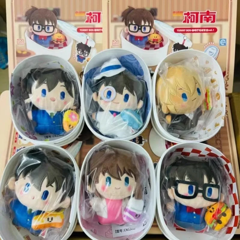 Detektív Conan Cafe Blind Box Conan Edogawa Mouri Ran Kudou Shinichi Kuroba Kaito Doll Bento Pendant Anime Periférny darček