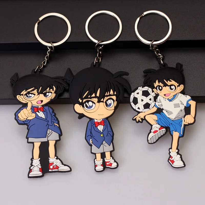 Detektív Conan Cute Cartoon Toy Kick the Ball Key Chain reťaze