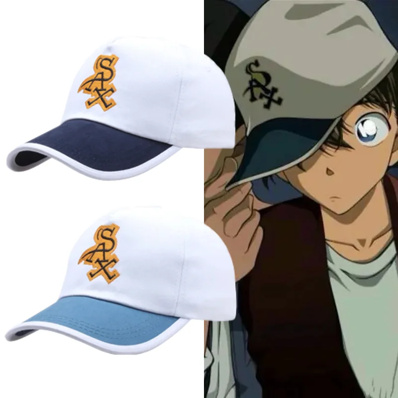 Detektív Conan zatvorené hattori heiji baseballové čiapky denné opotrebenie cosplay bavlnená výšivka nastaviteľná klobúk