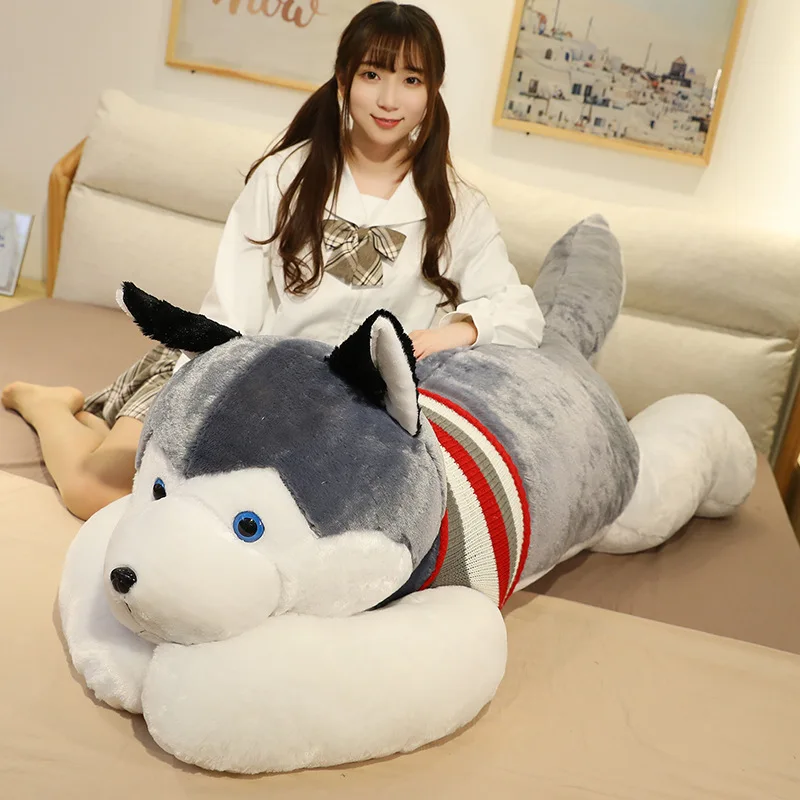 Deti 100 cm roztomilý mäkký kawaii obrovské husky plyšové hračky psov psov psa Dlho vankúša bábika narodeniny Upokojenie