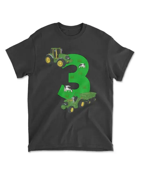 Deti 3. narodeniny chlapci Tractor Farmer Birthday Tričko-Pánske štandardné tričko