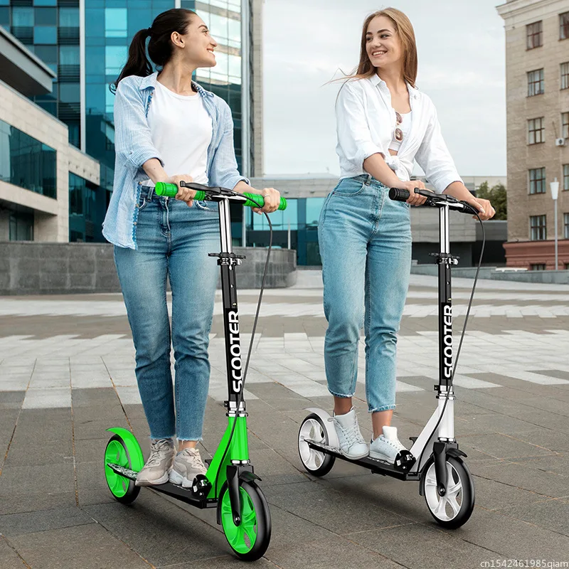 Deti a dospievajúci dospelý skúter Dvojkolesové skladacie skladba City Work School Študent Outdoor Sports Prenosný skúter pedálov