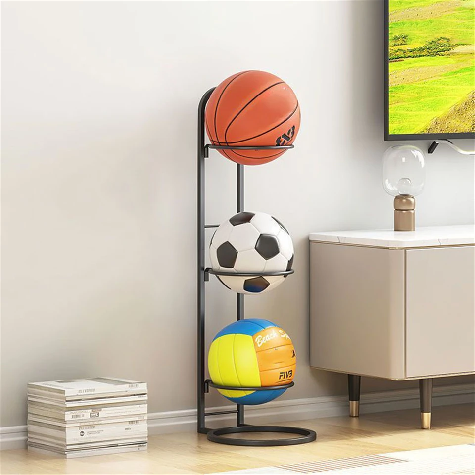 Deti basketbalové skladovacie stojan prenosný stojan Vertikálny držiak v interiéro