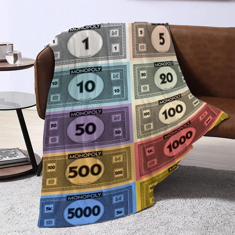 Deti detská prikrývka Sofa Zimná hra Monopoly Fluffy Soft Detské prikrývky Furry hody hádzanie hodí detské fleecové postele zvyčajné