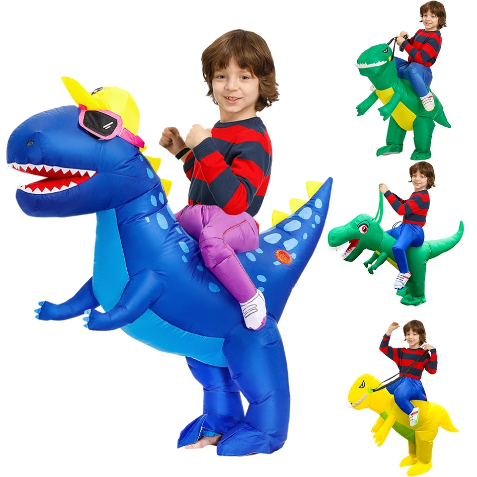 DETI Dinosaurus nafukovací kostým pre chlapcov dievčatá Halloween Unicorn Bunny Cosplay kostýmy Fancy Carnival vyfúknuť obleky