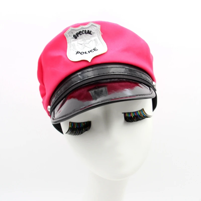 Deti dospelé policajné klobúky Ženy ružový špeciálny dôstojník Cap Cosplay Party Hat Hat Hračky pre dospelé hračky Armáda Vojenské klobúky Obliekanie zásob