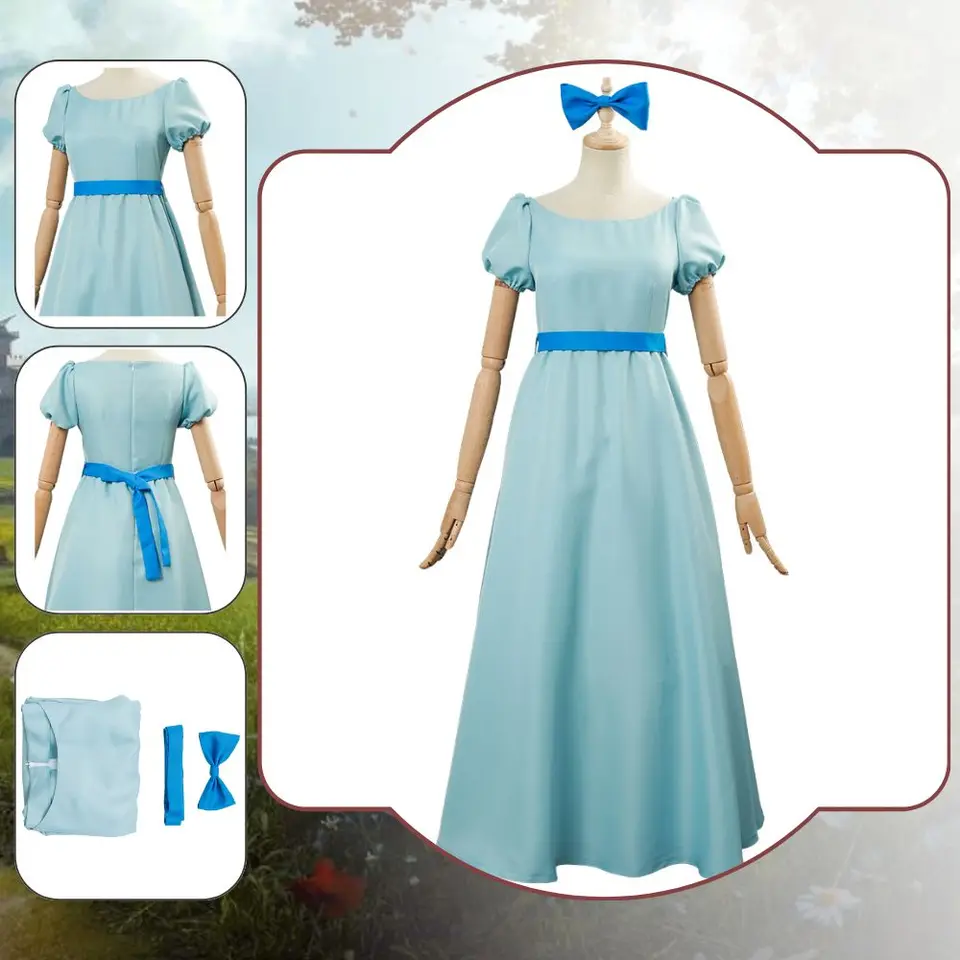 Deti dospelé Wendy Cosplay šaty Fantasia Peter Cosplay Pen Kostým maskovanie pre ženy Dievčatá Šaty halloween karnevalové oblečenie