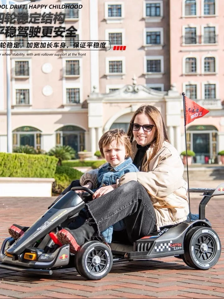 Deti Dospelí Kart Electric Car Network Red Baby Hračky