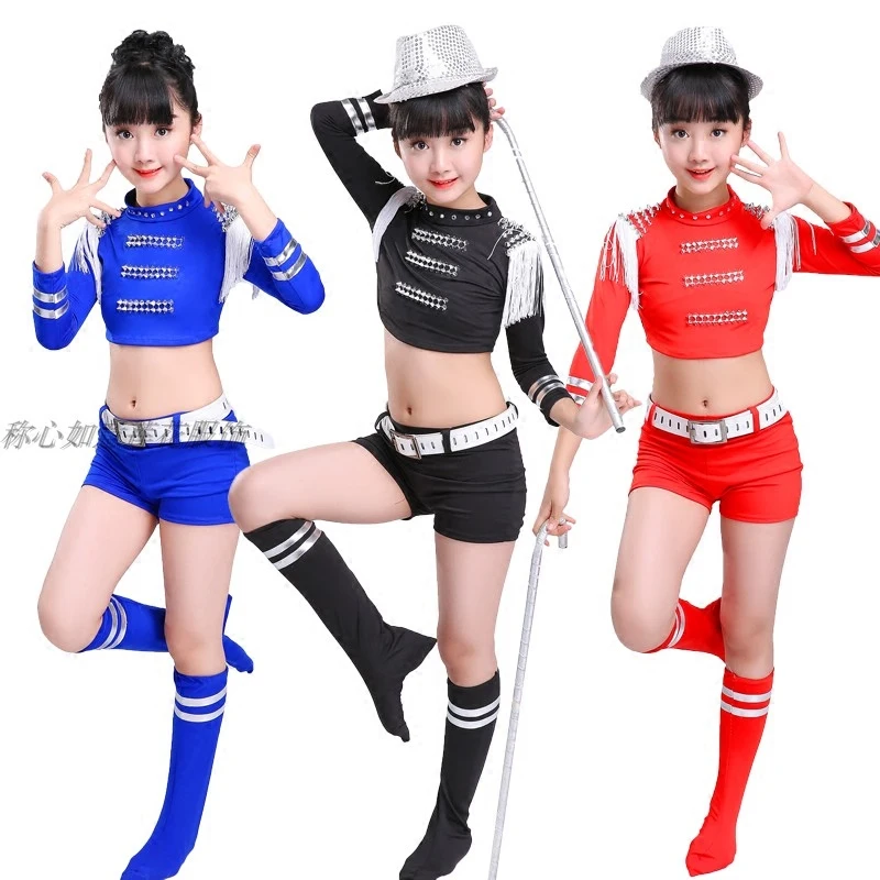 Deti Jazz Dance Modern Dance Costume Fashion Deti latinské tanečné tanečné šaty scénické šaty Jazz kostýmy pre dievča
