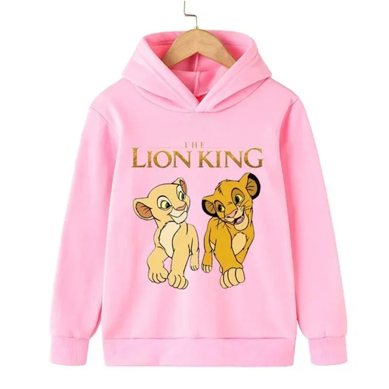 Deti leví kráľ Simba mikiny módne chlapci dievčatá Dievčatá s dlhým rukávom Mikina Tops Tops Casy Children Cloth