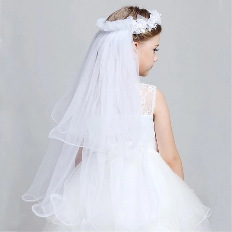 Deti malé princezné Hairband Dvojité vrstvy Tull