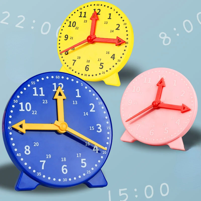 Deti Montessori Clock Vzdelávacie hračky Hour minúta druhé poznanie farebné hodiny hračky deti včasné predškolské výučby