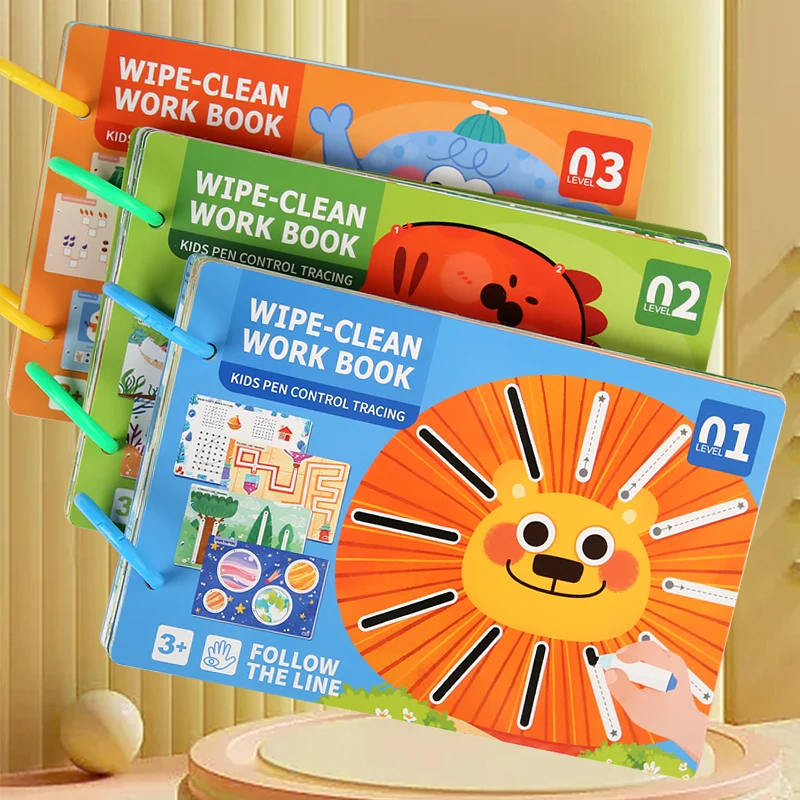 Deti Montessori kreslenie hračiek na reguláciu pera tréning farebný tvar matematický zápas sada batoľa vzdelávacie aktivity Vzdelávacie hračky