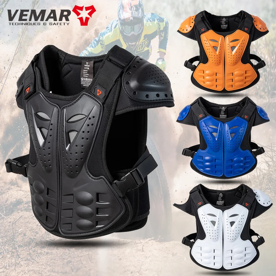 Deti motocykle cyklistické brnenie Vesta Lightweight Kid Motocross Armor Vesta Shot-Absorbing Motorbike Body Armor Vesta Ochranná vesta